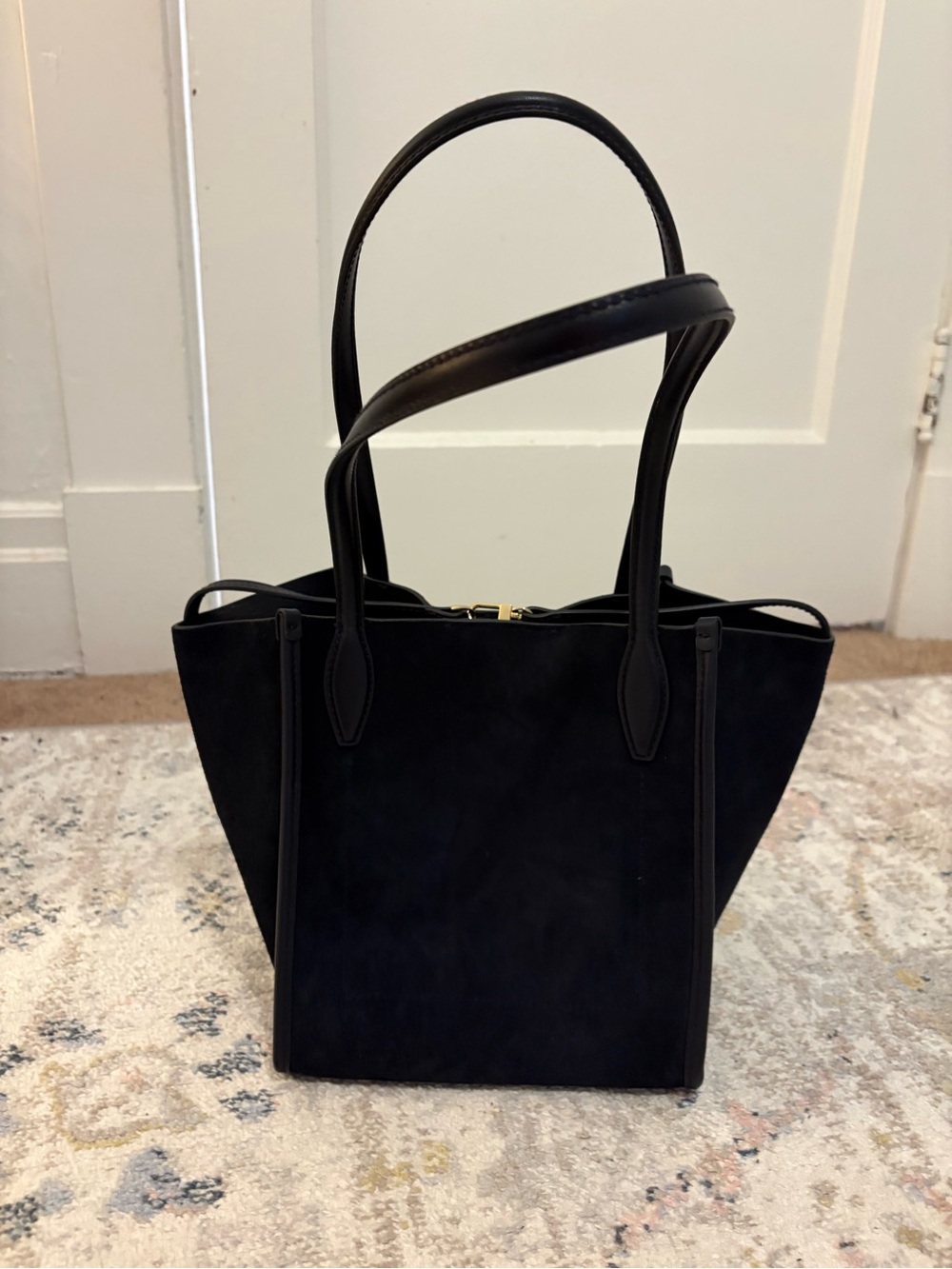 Madewell Lexington Small Tote Suede (Navy)